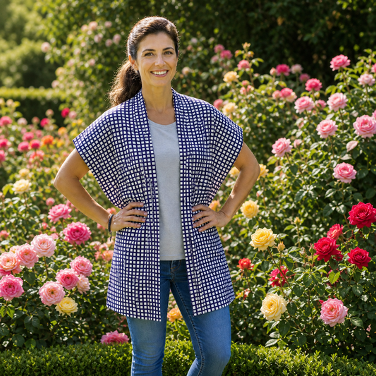 "Purple Screen" Japanique Tunic Vest