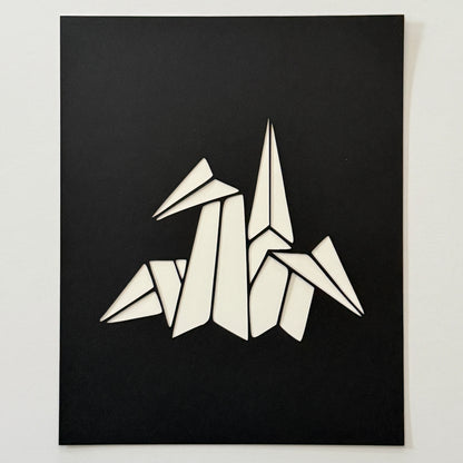 "Origami Crane" Katagami Art