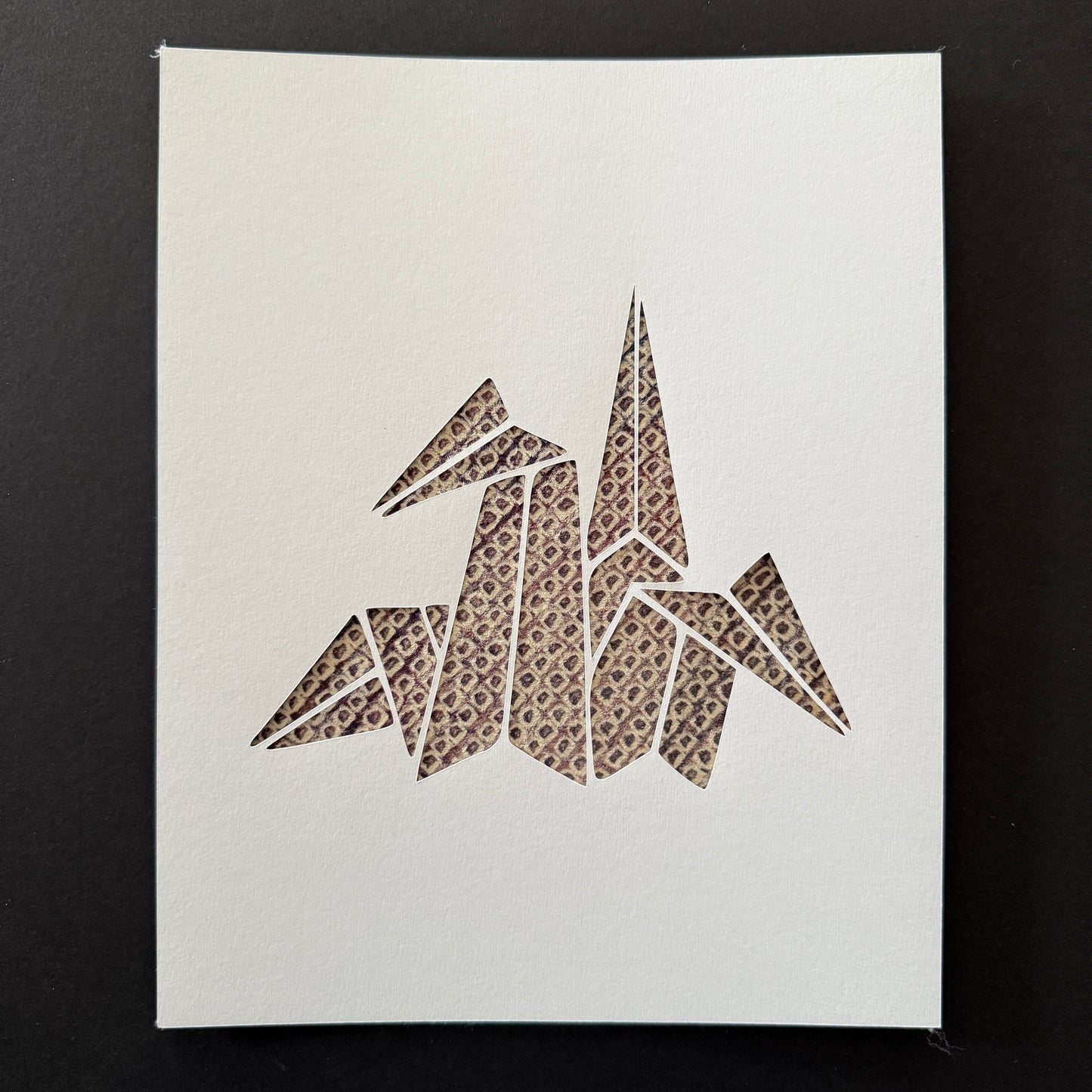 "Origami Crane" Katagami Art