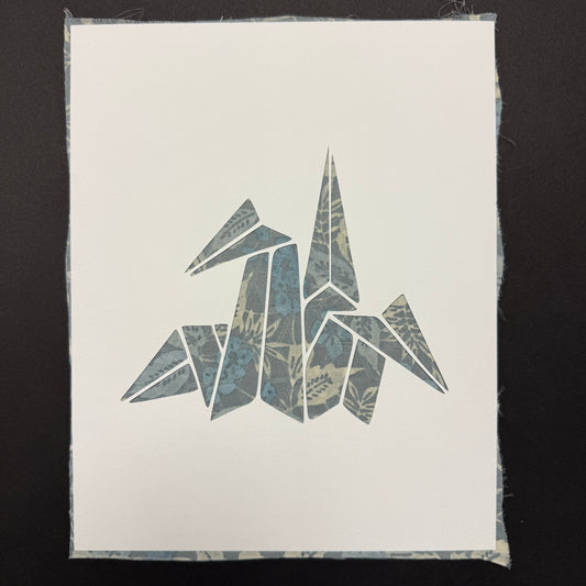 "Origami Crane" Katagami Art