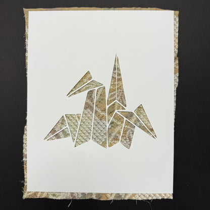 "Origami Crane" Katagami Art