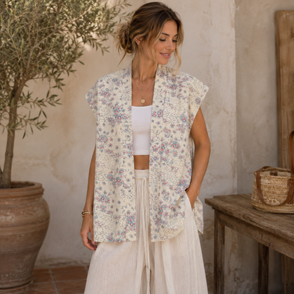 "Brook Blossom" Japanique Tunic Vest