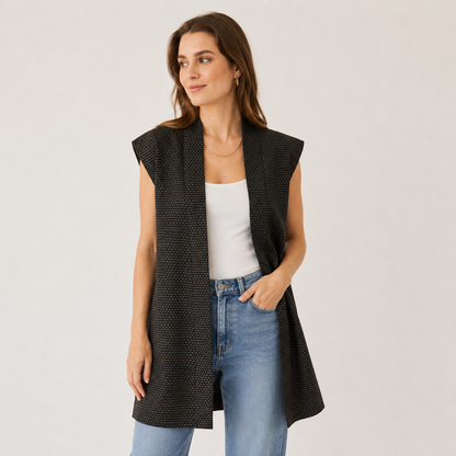"Woven Rhythm" Japanique Tunic Vest