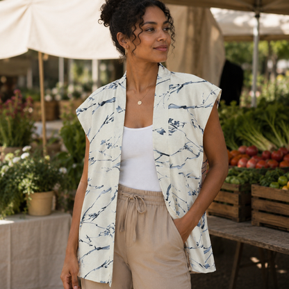 "Quiet Branches" Japanique Tunic Vest