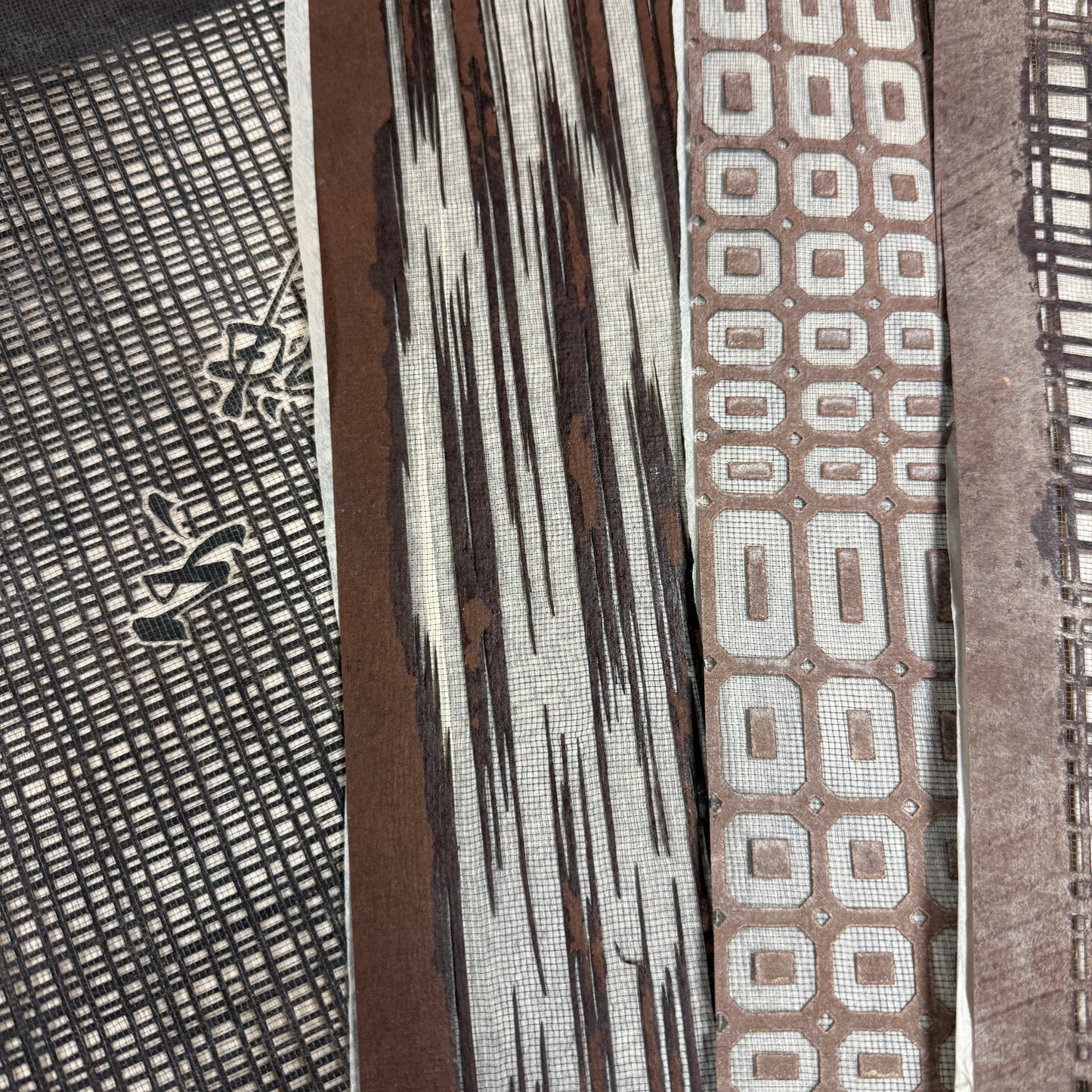 "Set of Six" Vintage Katagami Stencils