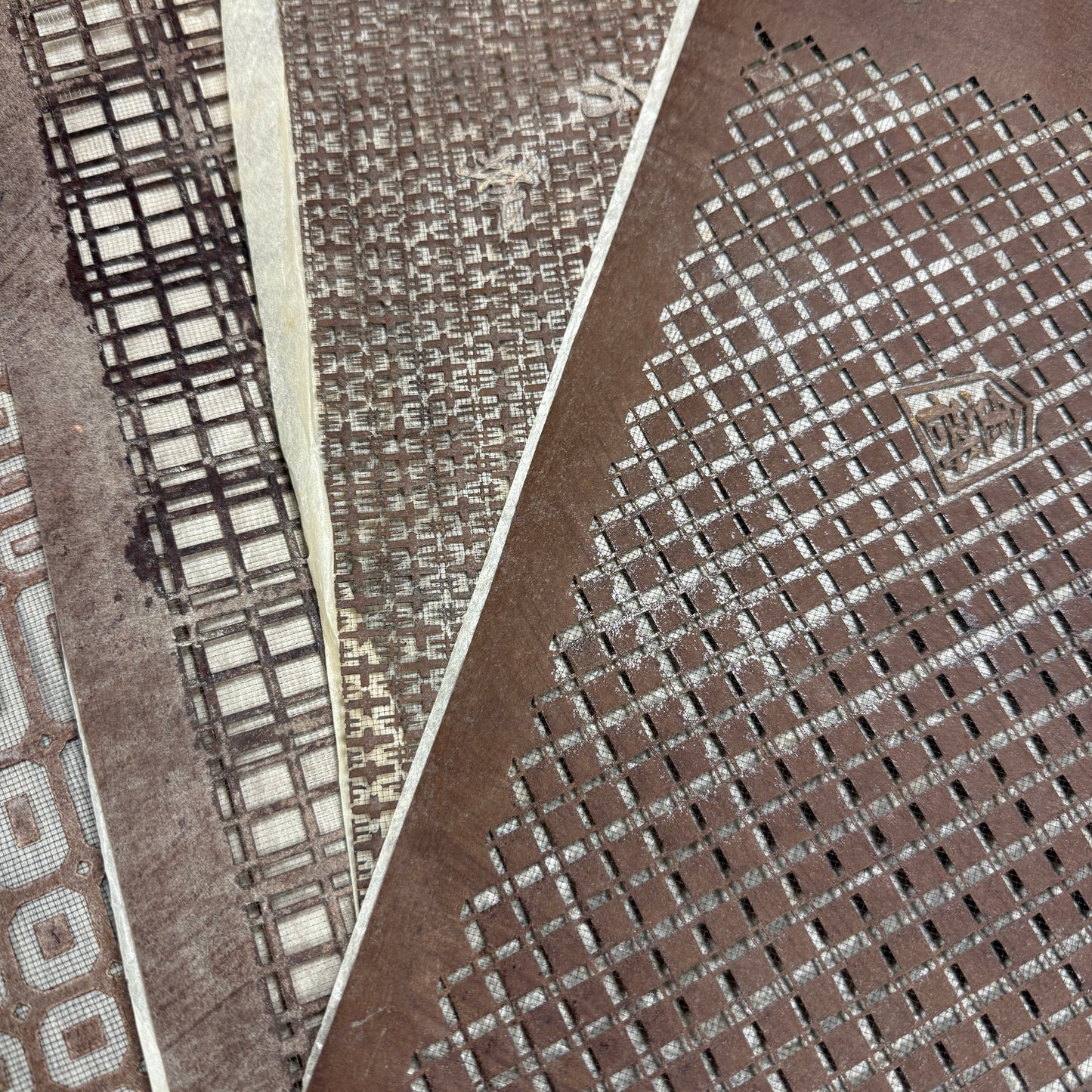 "Set of Six" Vintage Katagami Stencils