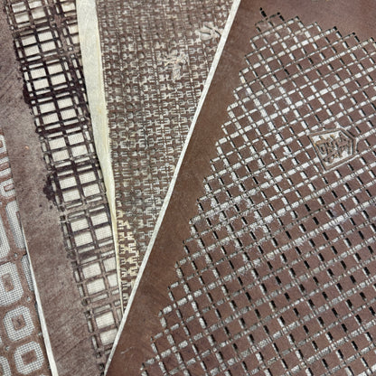 "Set of Six" Vintage Katagami Stencils