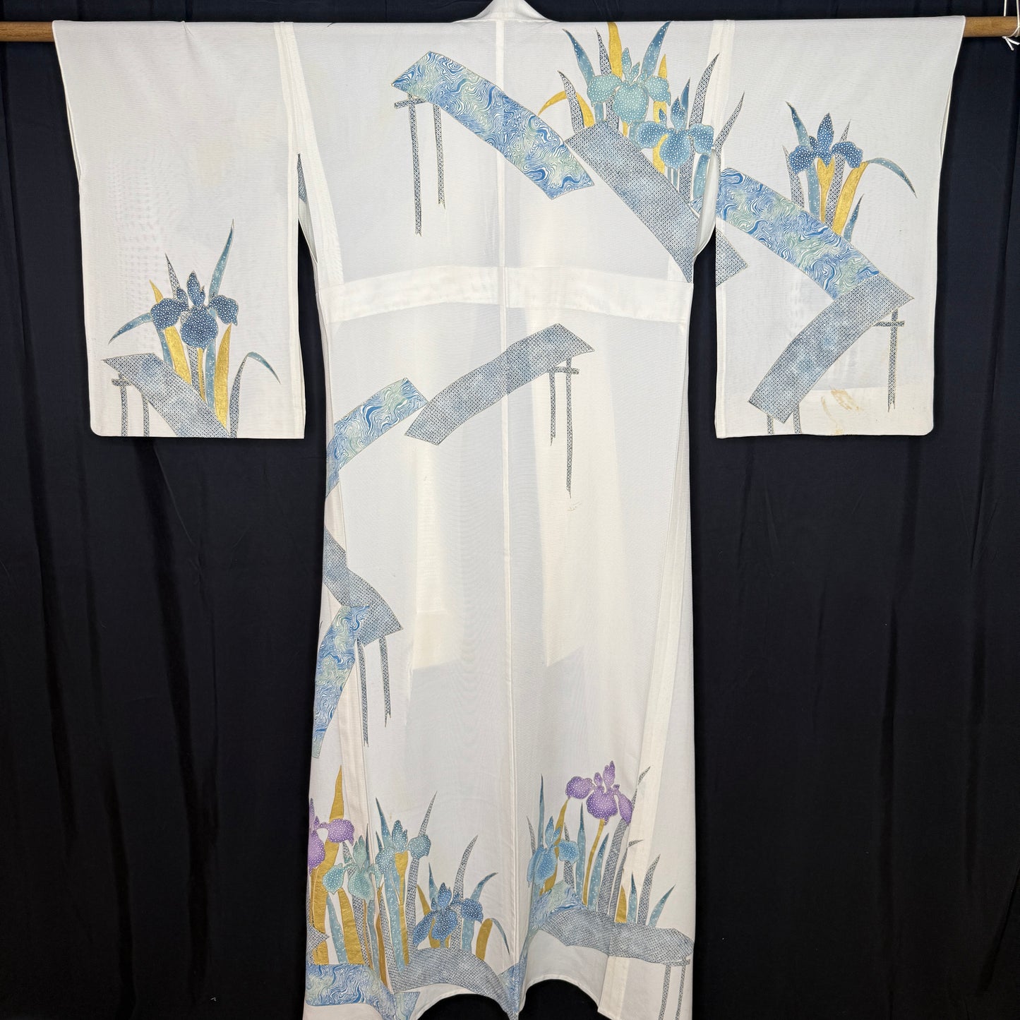 "Iris Cascade" Kimono Obi Set