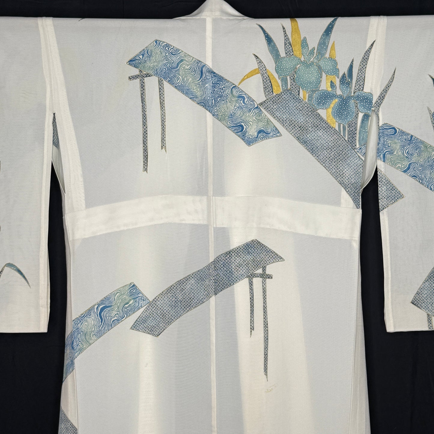 "Iris Cascade" Kimono Obi Set