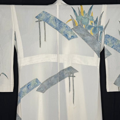 "Iris Cascade" Kimono Obi Set