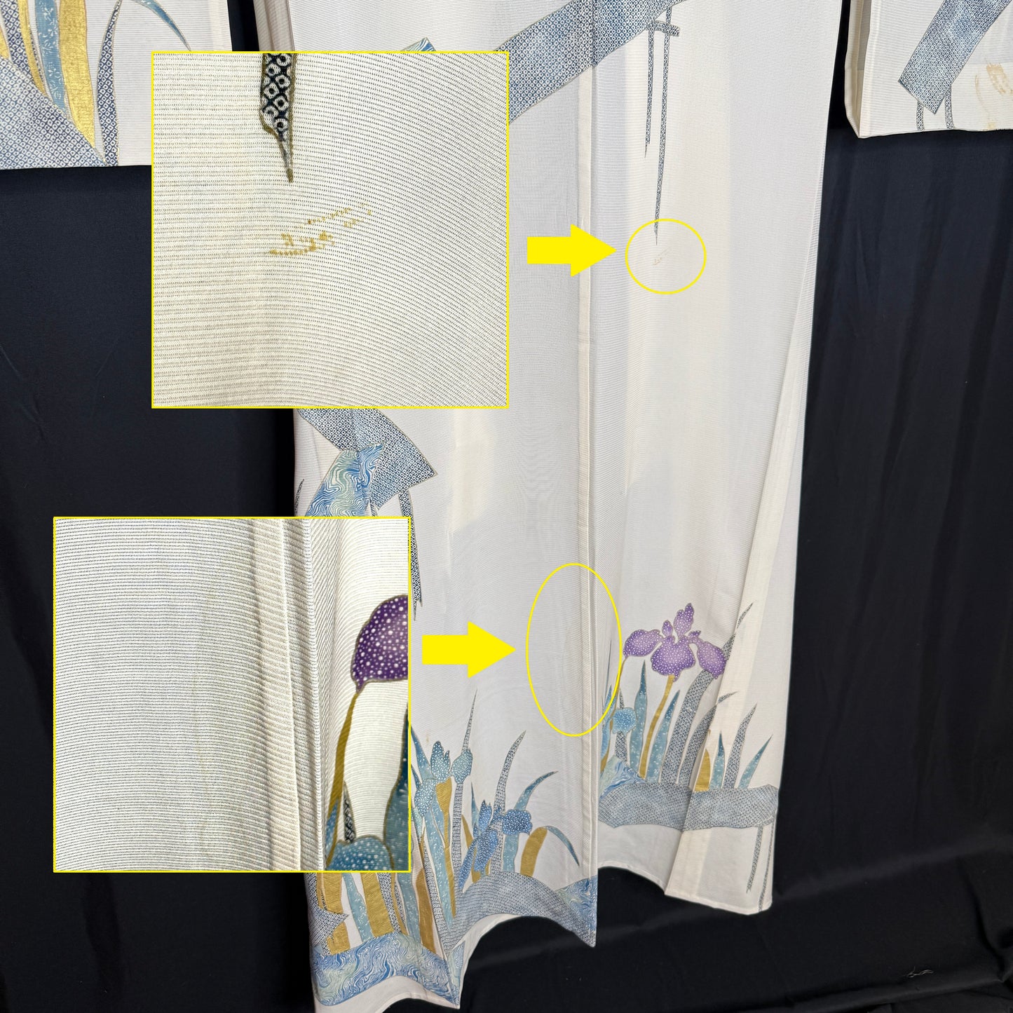 "Iris Cascade" Kimono Obi Set