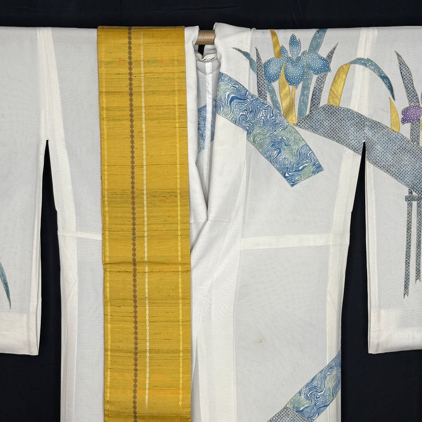"Iris Cascade" Kimono Obi Set