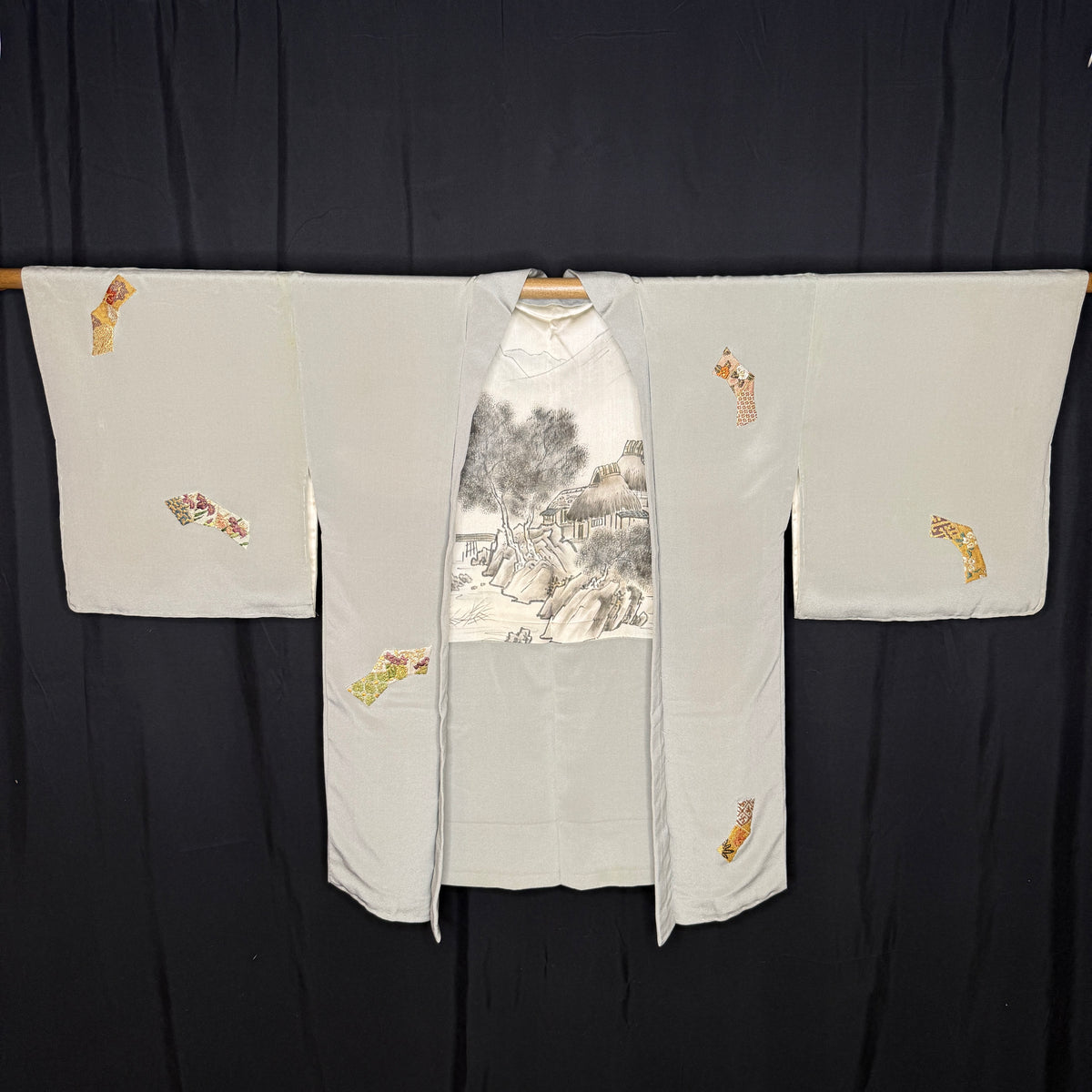 "Coastal Sketch" Vintage Haori Jacket
