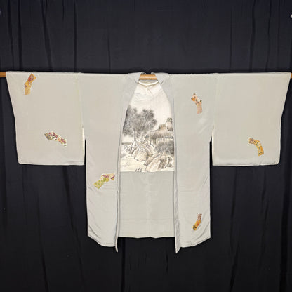 "Coastal Sketch" Vintage Haori Jacket