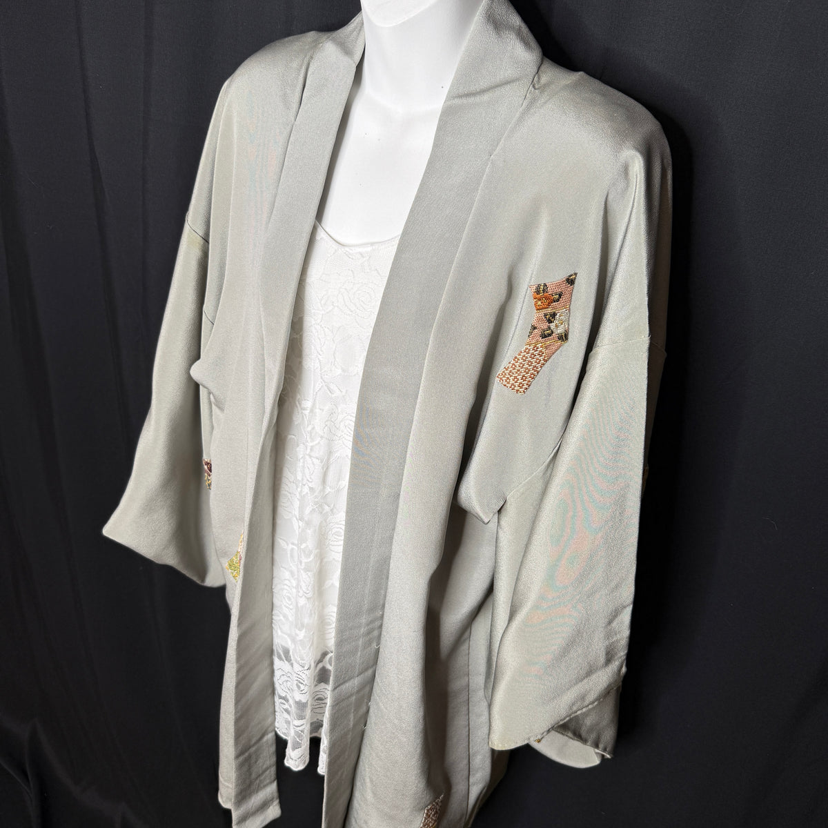 "Coastal Sketch" Vintage Haori Jacket