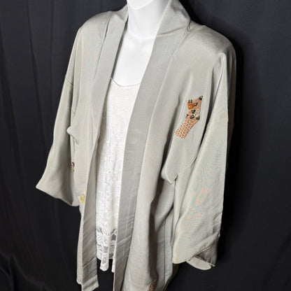 "Coastal Sketch" Vintage Haori Jacket
