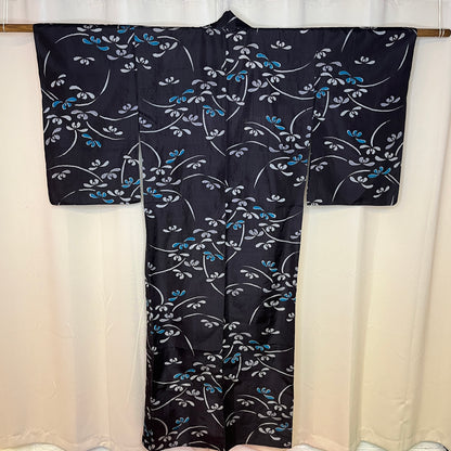 "Brushstroke Blossoms" Vintage Meisen Kimono