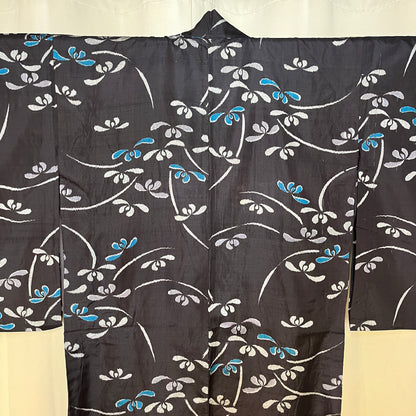 "Brushstroke Blossoms" Vintage Meisen Kimono