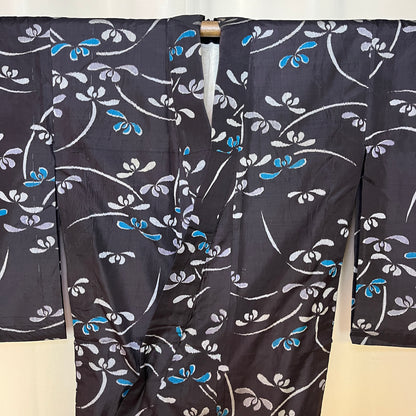 "Brushstroke Blossoms" Vintage Meisen Kimono