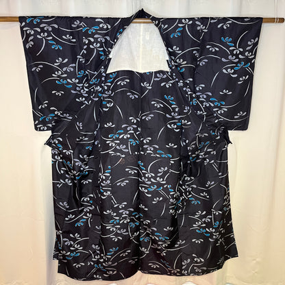 "Brushstroke Blossoms" Vintage Meisen Kimono