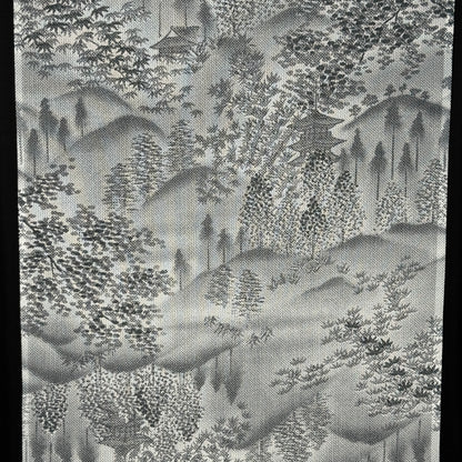 "Mountain Pagoda" Vintage Kimono Yardage