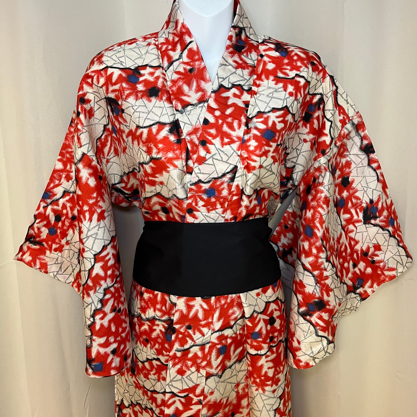 "Blurred Florals" Vintage Meisen Kimono