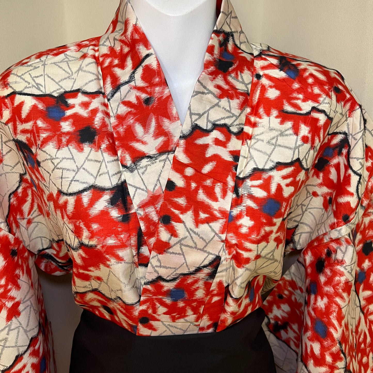 "Blurred Florals" Vintage Meisen Kimono