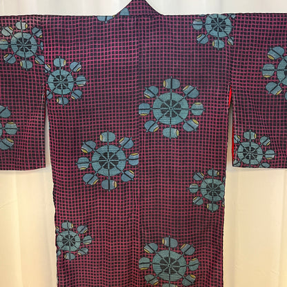 "Waterwheel Wonder" Vintage Meisen Kimono