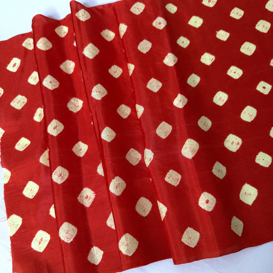 "Scarlet Shibori" Vintage Kimono Yardage