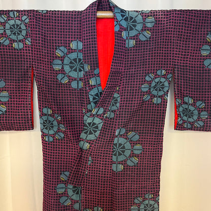 "Waterwheel Wonder" Vintage Meisen Kimono