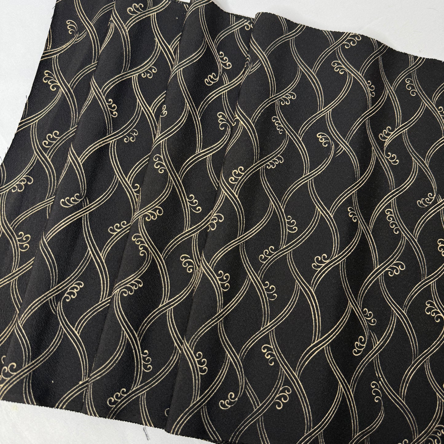 "Midnight Currents" Vintage Kimono Yardage