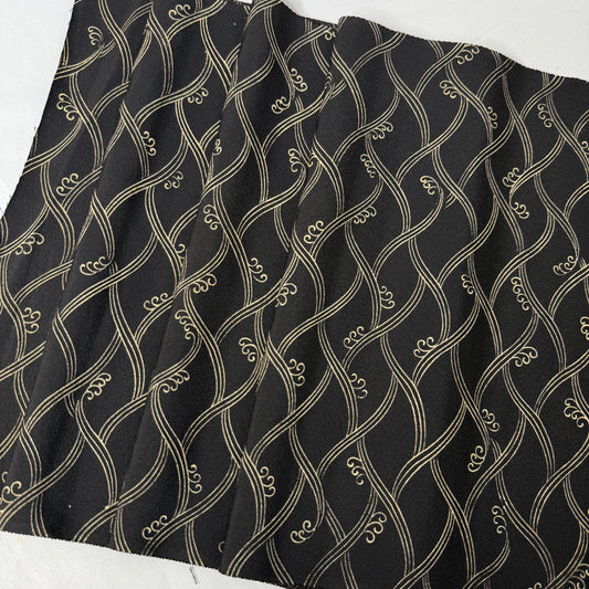 "Midnight Currents" Vintage Kimono Yardage