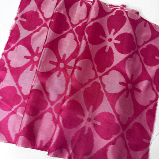 "Cheerful Pink" Vintage Kimono Yardage