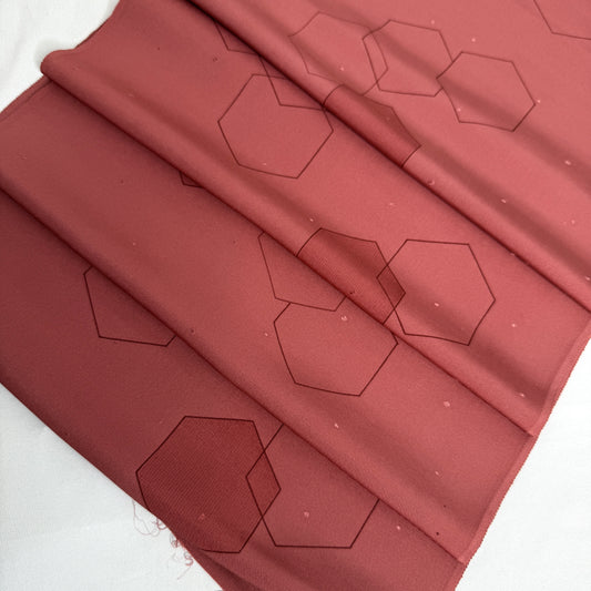"Hexagonal Harmony" Vintage Kimono Yardage