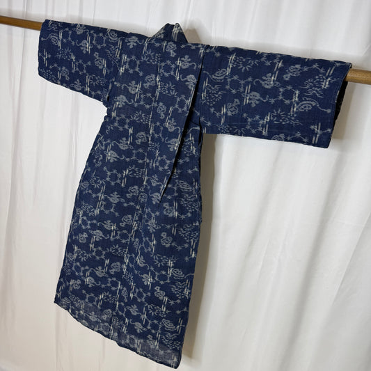 "Indigo Luck" Vintage Child's Kimono