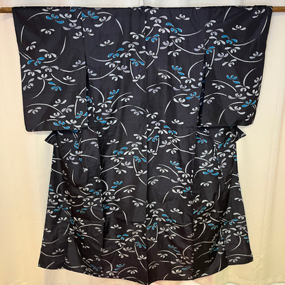 "Brushstroke Blossoms" Vintage Meisen Kimono