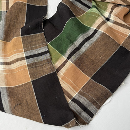 "Woodland Plaid" Cotton Fabric Panel
