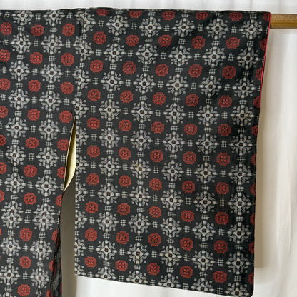 "Brick on Black" Japanique Robe