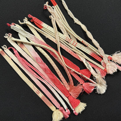 "Ten Pink Pairs" Haori Himo Bundle