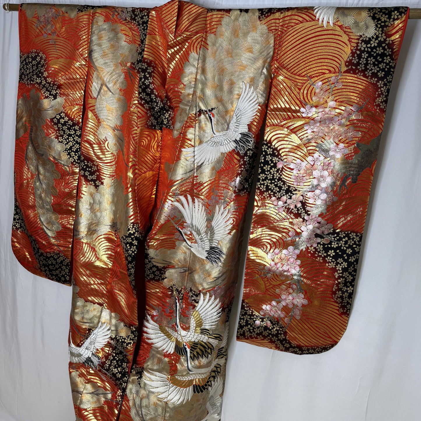 "Cranes Over Waves" Wedding Kimono (Uchikake)