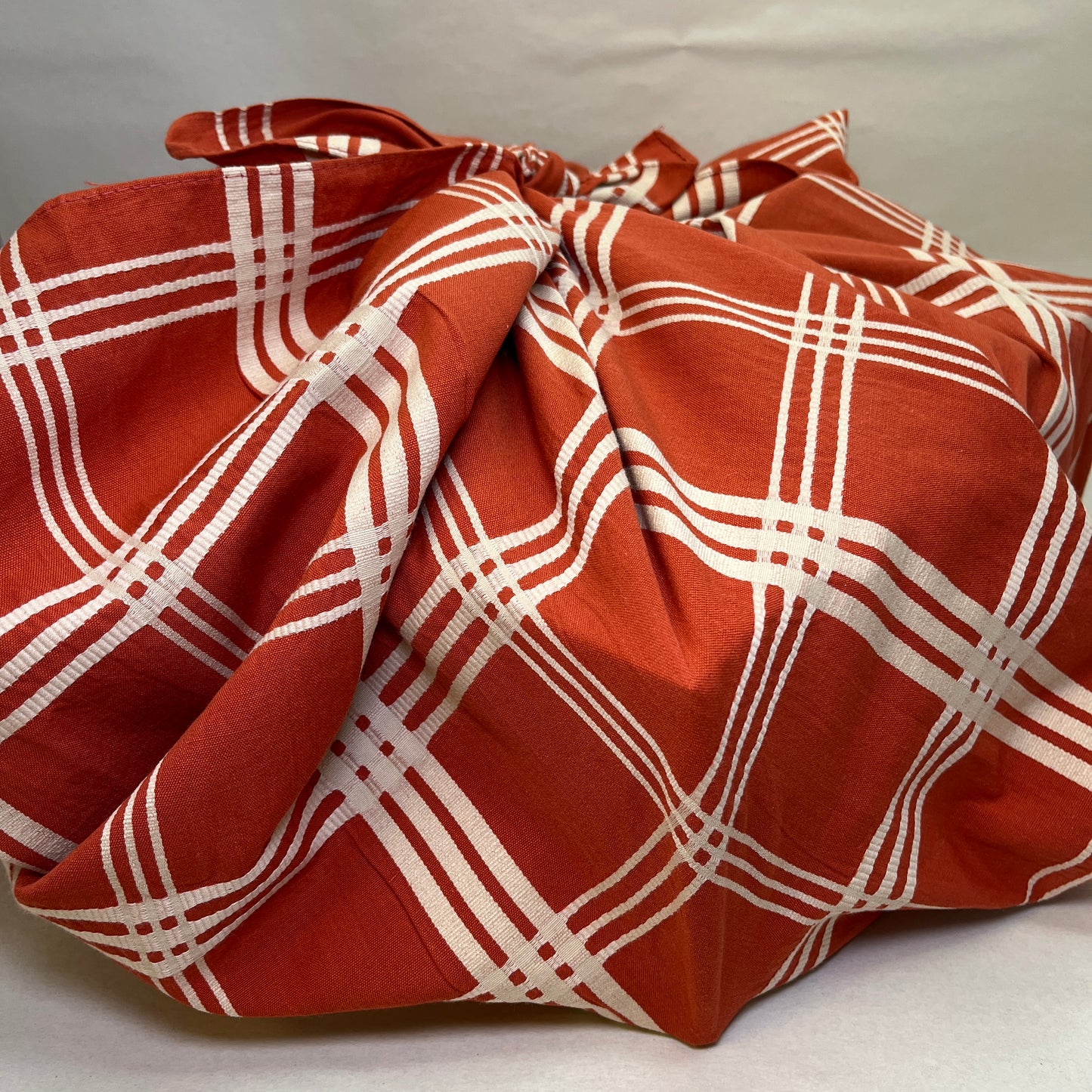 "Terra Cotta Plaid" Furoshiki Wrapping Cloth