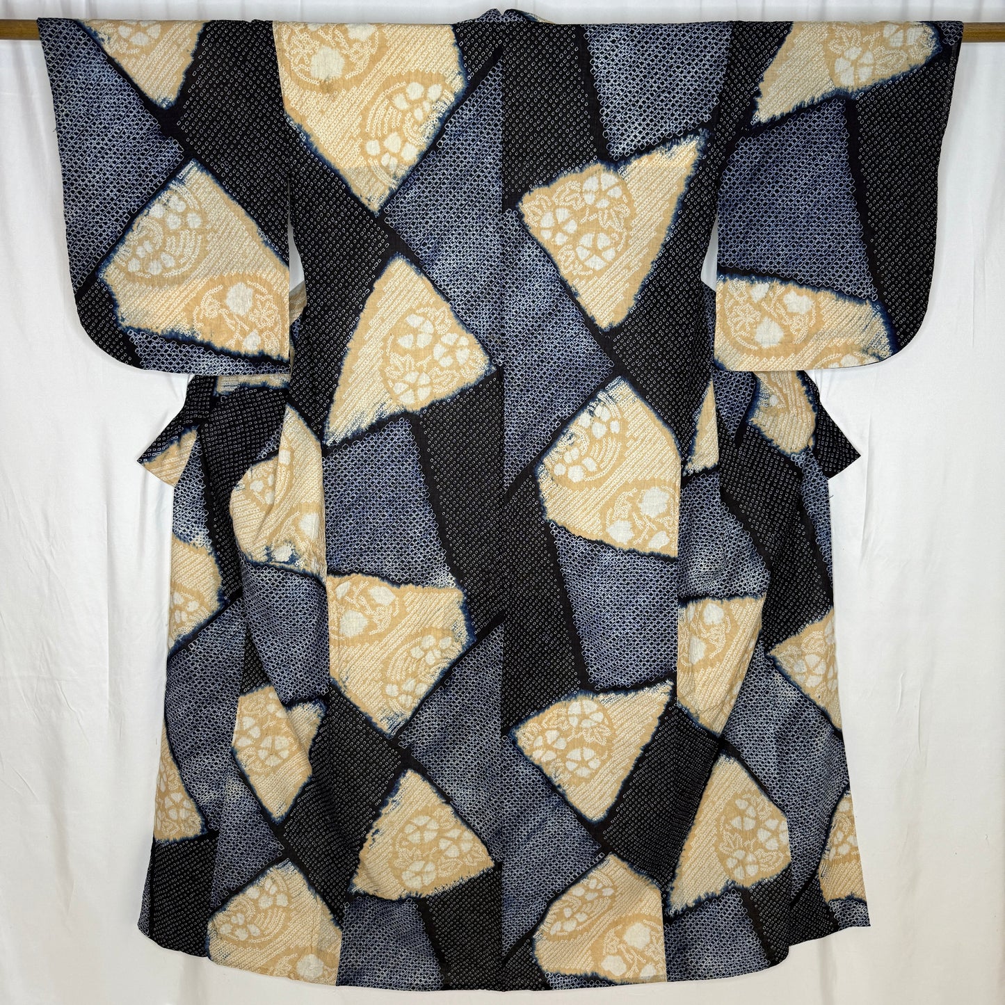 "Shibori Mosaic" Vintage Kimono
