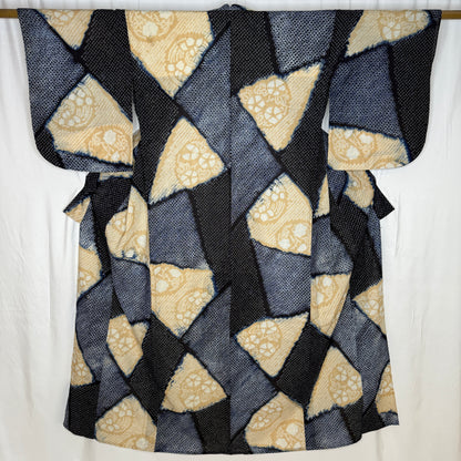 "Shibori Mosaic" Vintage Kimono