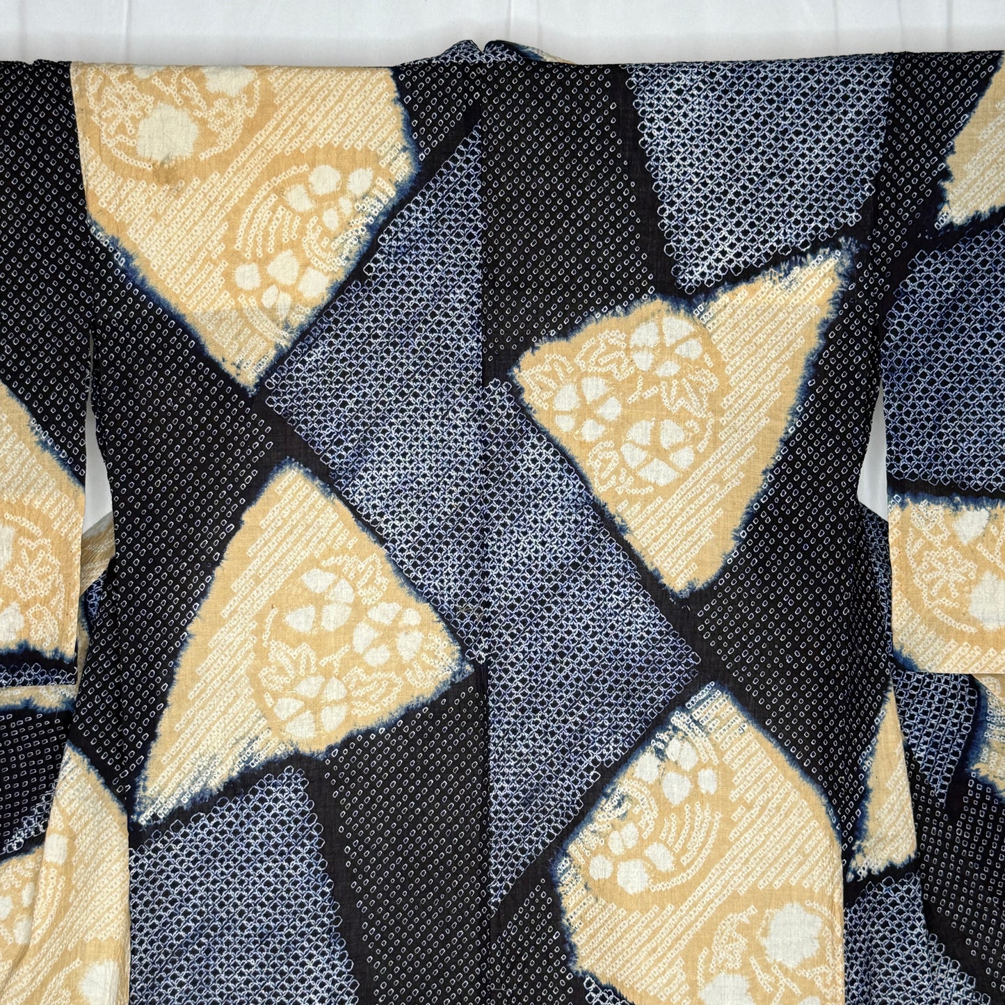 "Shibori Mosaic" Vintage Kimono