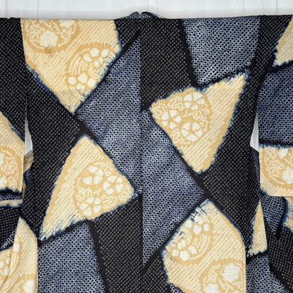 "Shibori Mosaic" Vintage Kimono