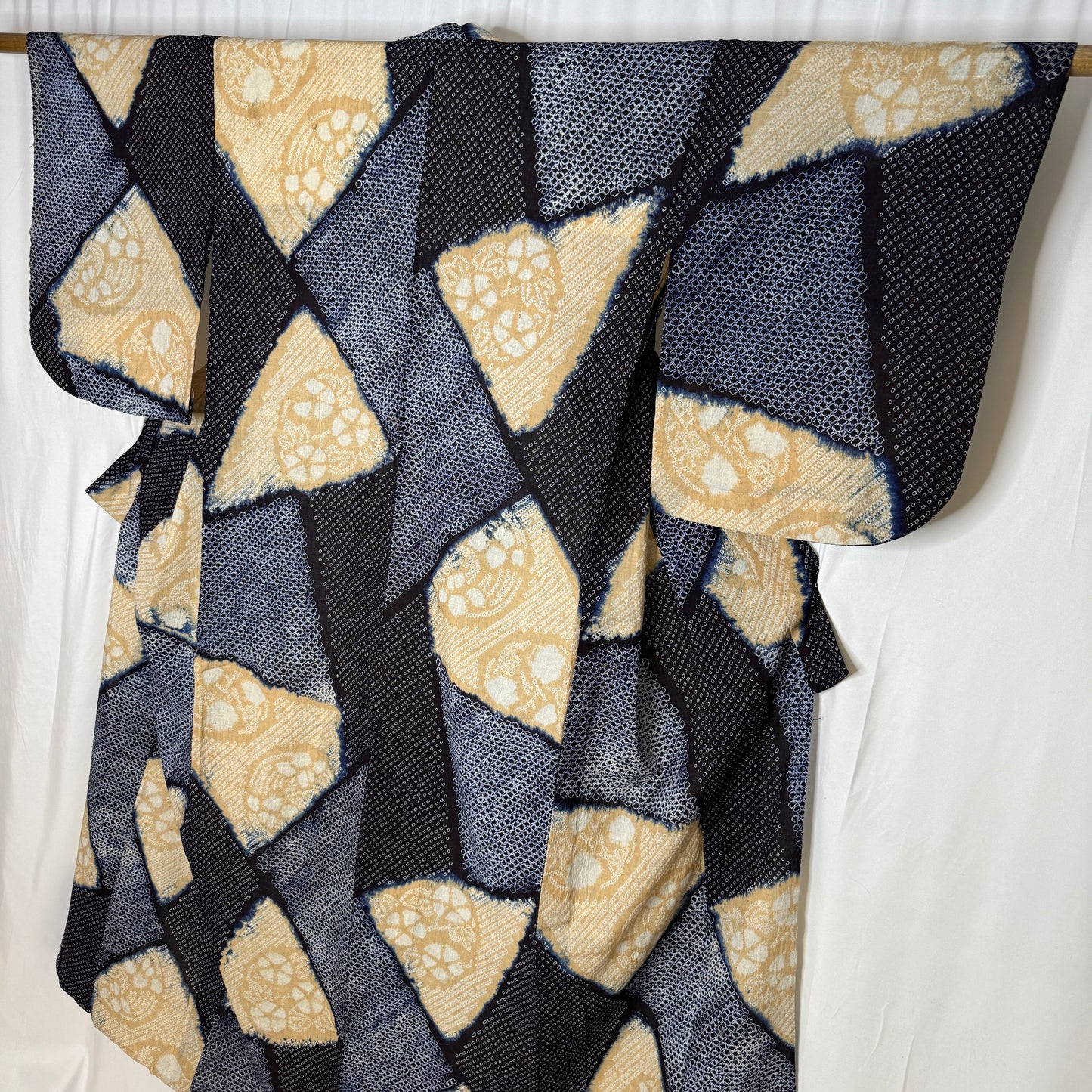 "Shibori Mosaic" Vintage Kimono