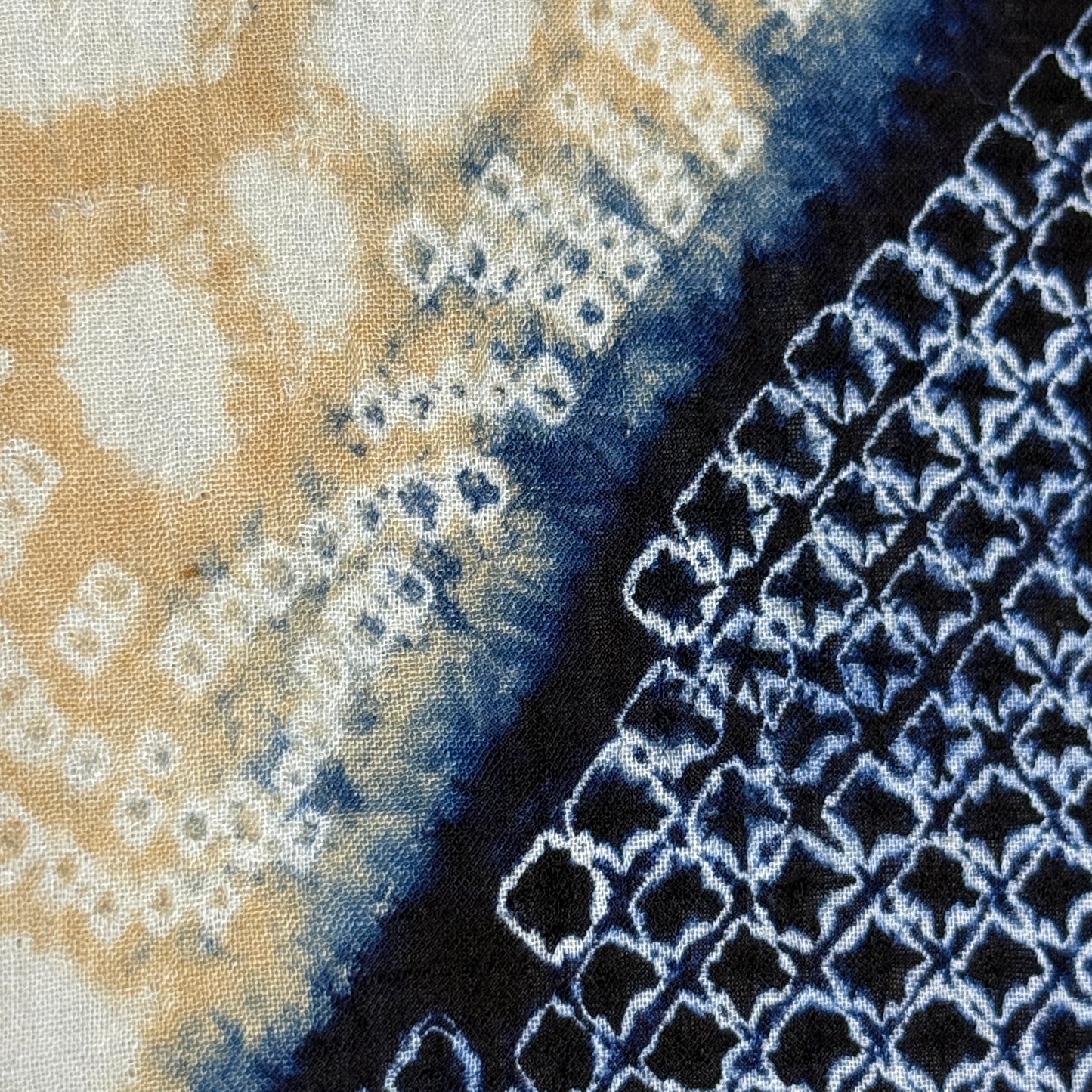 "Shibori Mosaic" Vintage Kimono