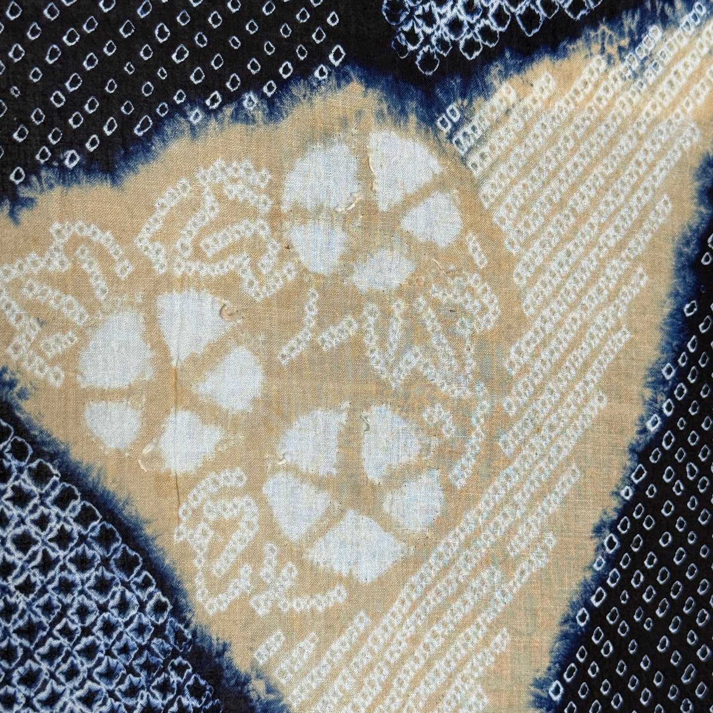 "Shibori Mosaic" Vintage Kimono