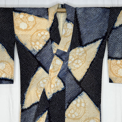 "Shibori Mosaic" Vintage Kimono