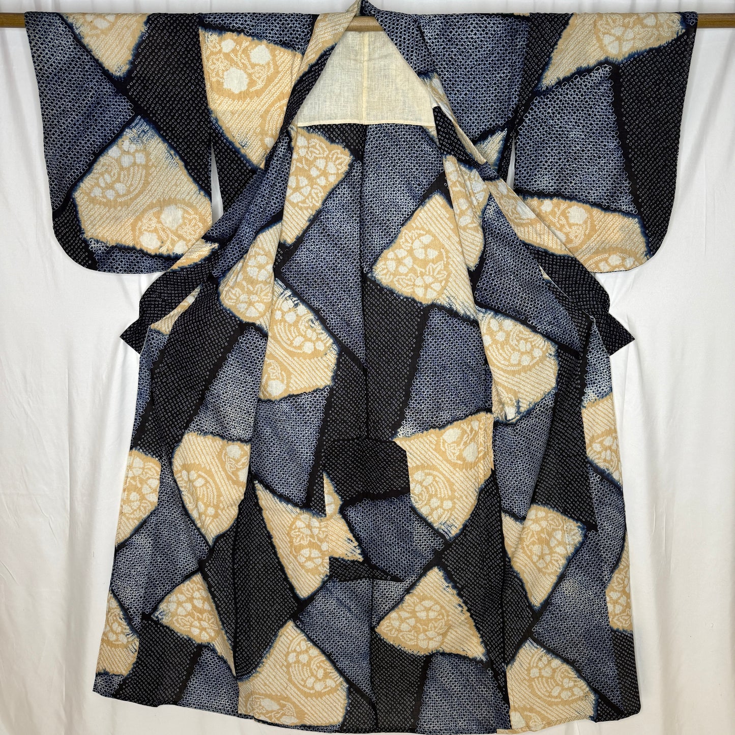 "Shibori Mosaic" Vintage Kimono